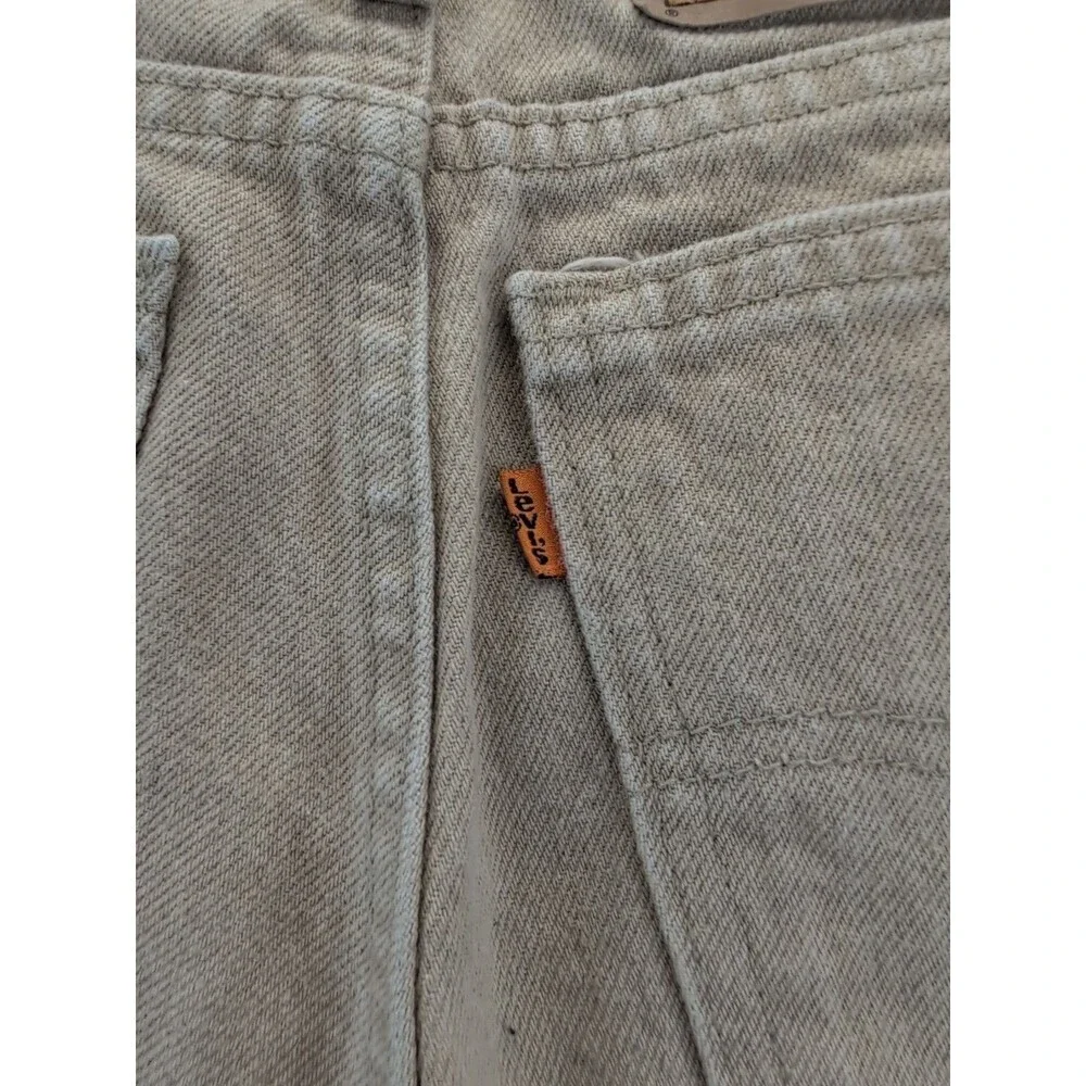 VTG 90s Levi's 550 Made in USA Orange Tab Relaxed Sandstone Tan Jeans 36x30